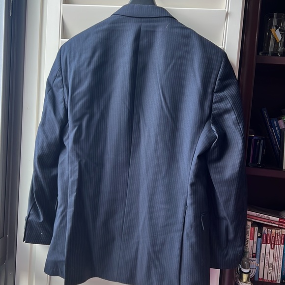 Tommy Hilfiger Navy Striped Suit Jacket Coat - Picture 6 of 11